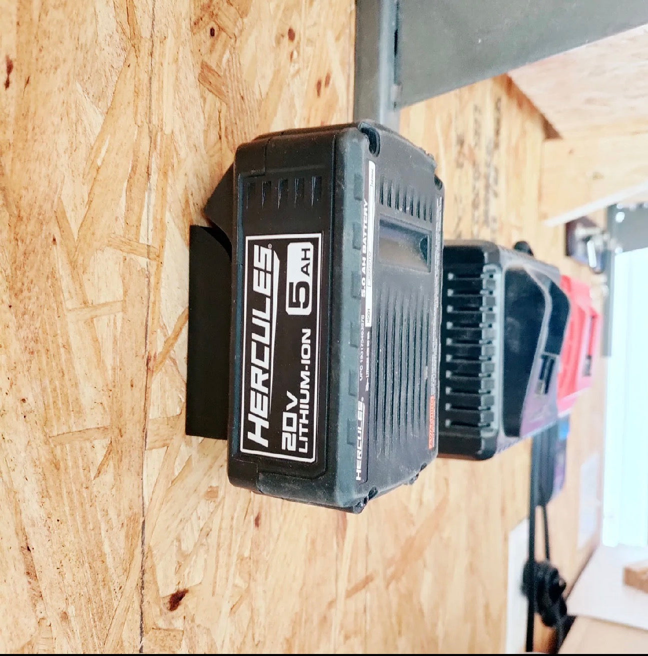 Hercules 20V Wall Tool & Battery Mount (4 Pack)