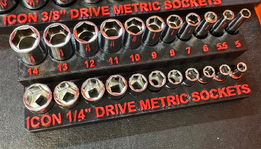 ICON 1/4" Metric Socket Organizer