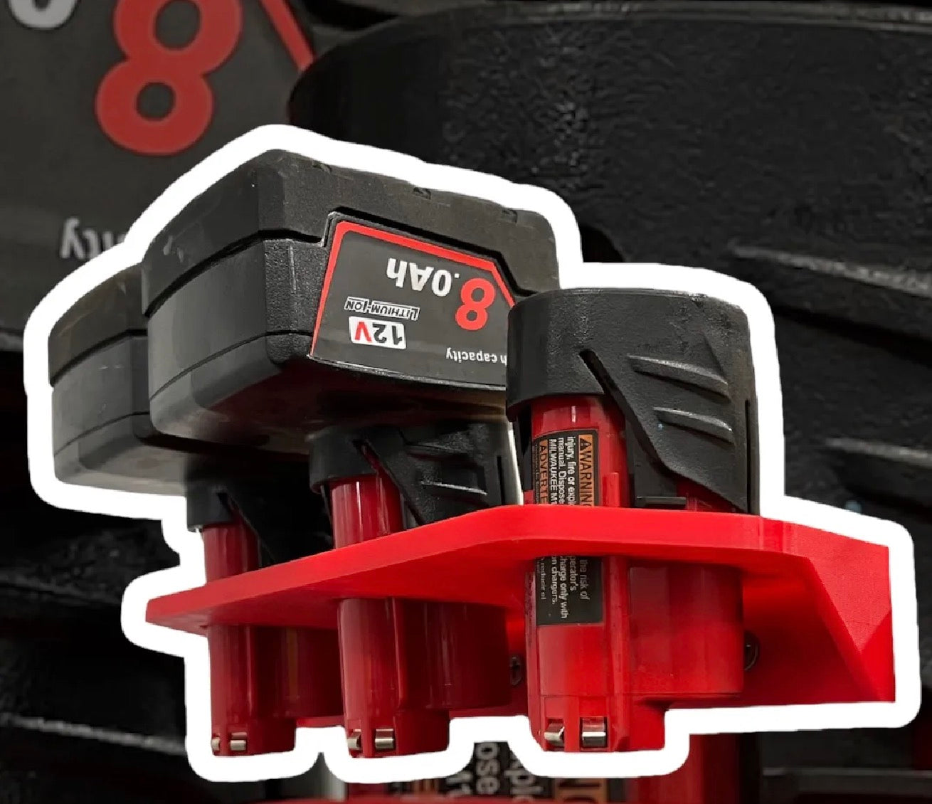Milwaukee M12 Triple Battery Mount