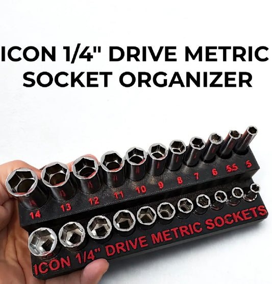 ICON 1/4" Metric Socket Organizer