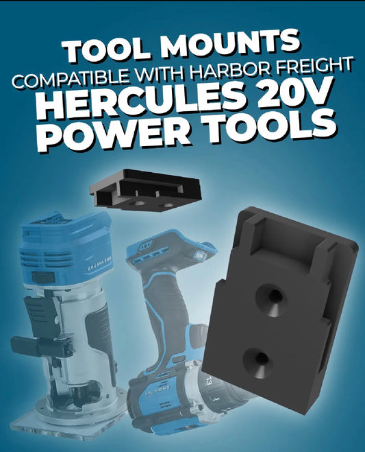 Hercules 20V Wall Tool & Battery Mount (4 Pack)