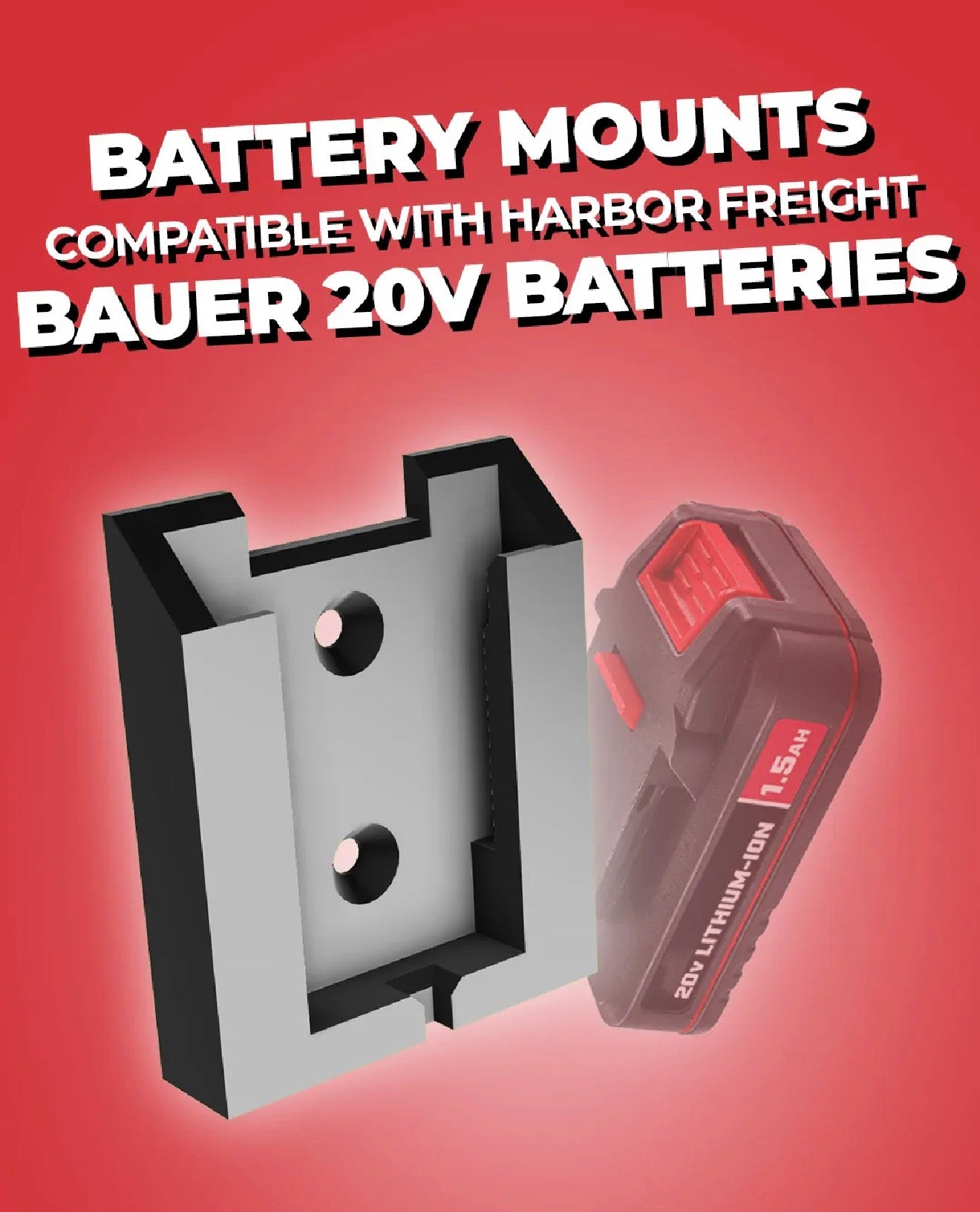 Bauer 20V Tool & Wall Mount (4 Pack)